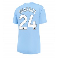 Camiseta Manchester City Josko Gvardiol #24 Primera Equipación Replica 2023-24 para mujer mangas cortas